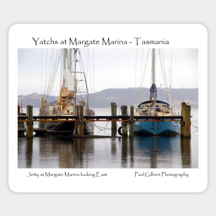 Yachts at Margate Marina - Tasmania Sticker